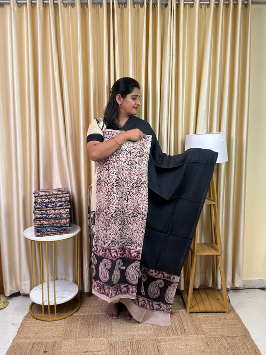 Kalamkari block printed cotton 2 piece set-KBP1