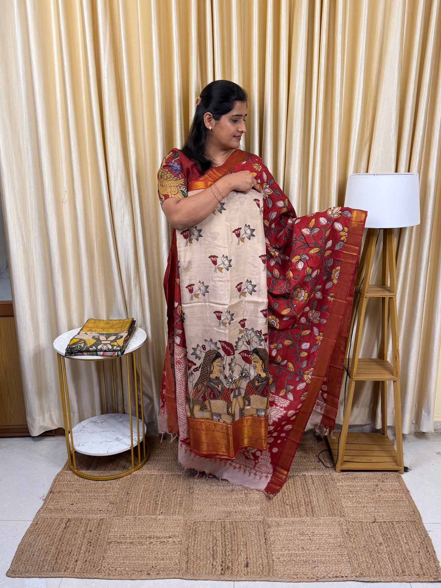 Kanchi Border Kalamkari 2 piece set-Kanchi8