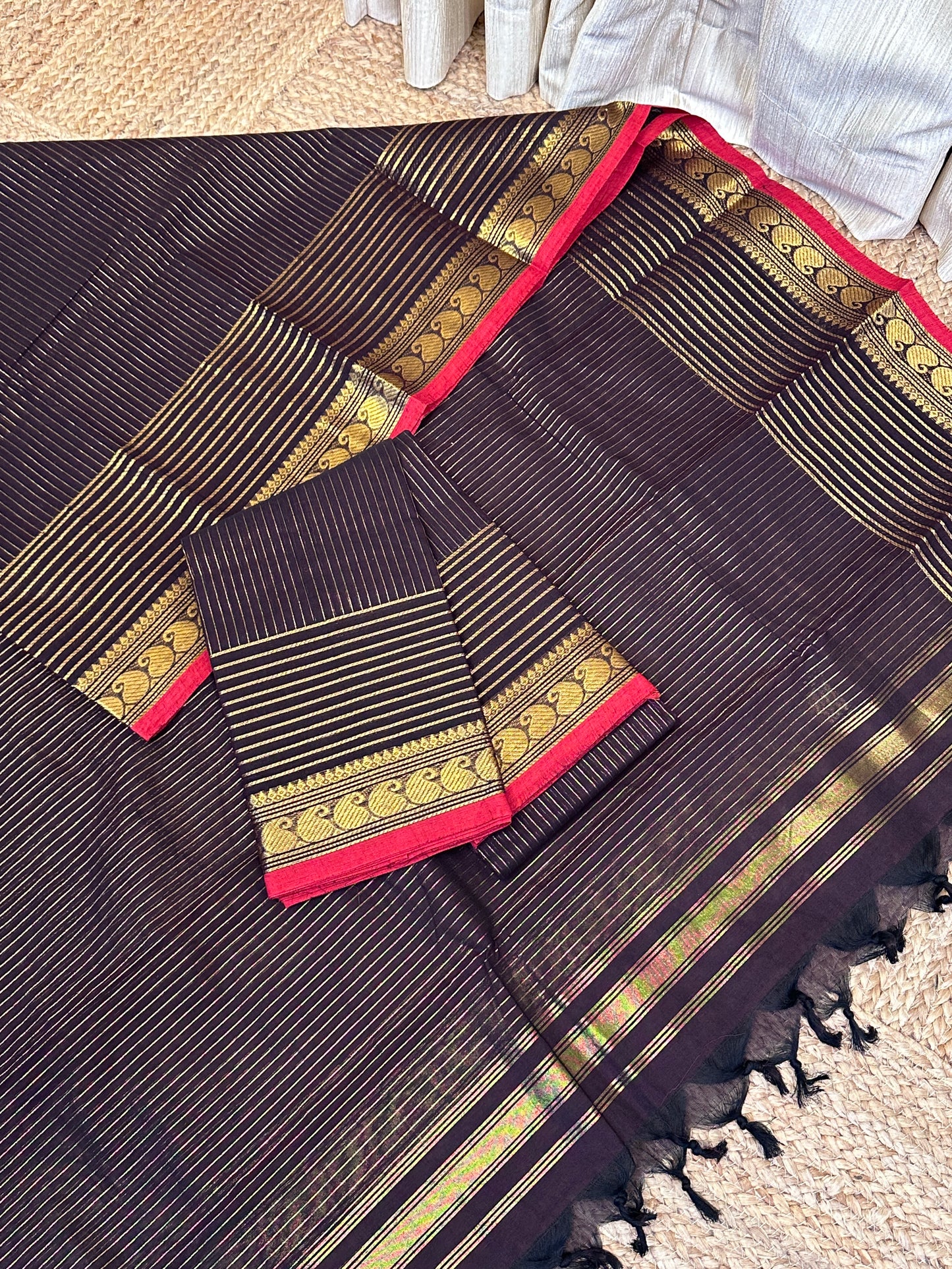 Premium count Vairaoosi Chettinad 2 piece suit -Coffee Brown