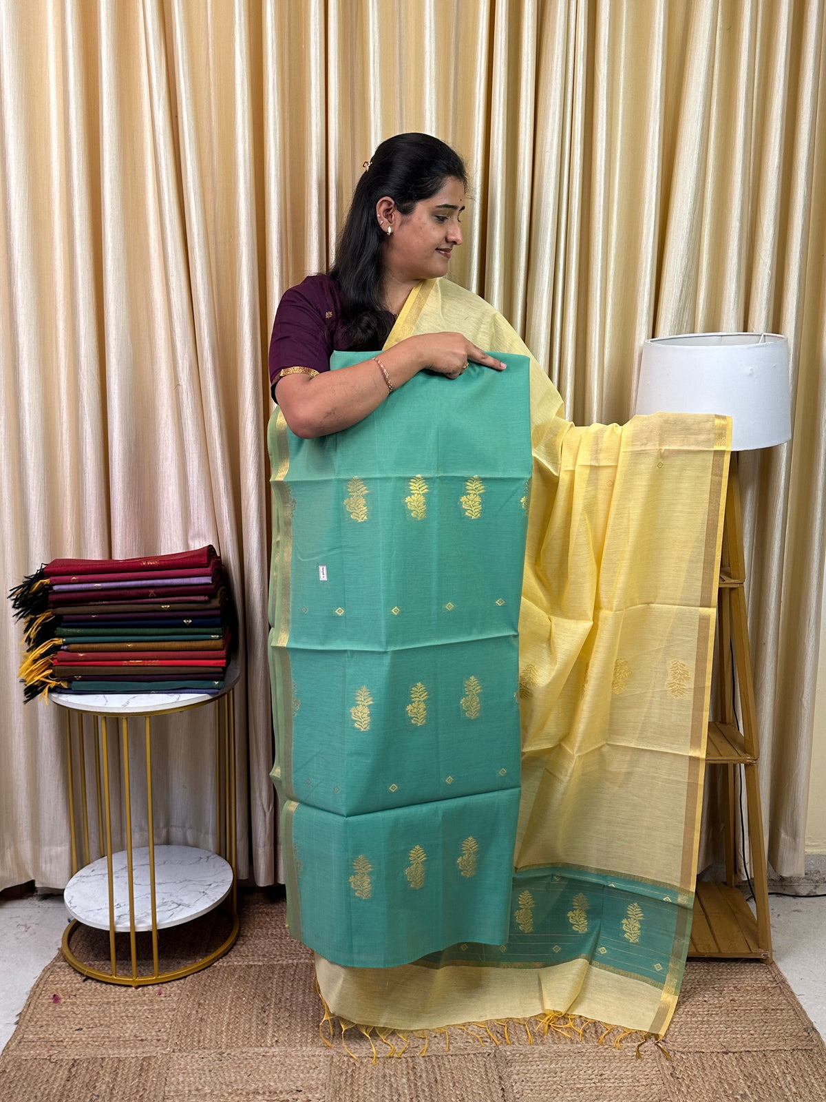 Chanderi silk cotton 2 piece set -Kayal6