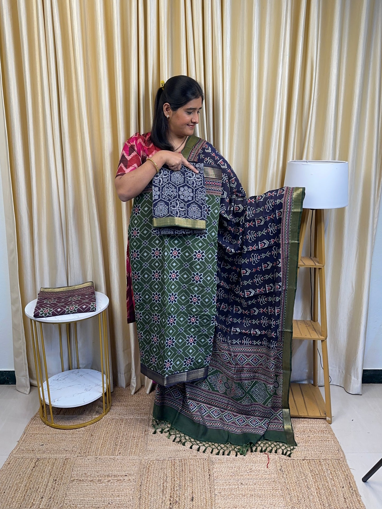 Maheswari silk 3 piece set- mahi 15