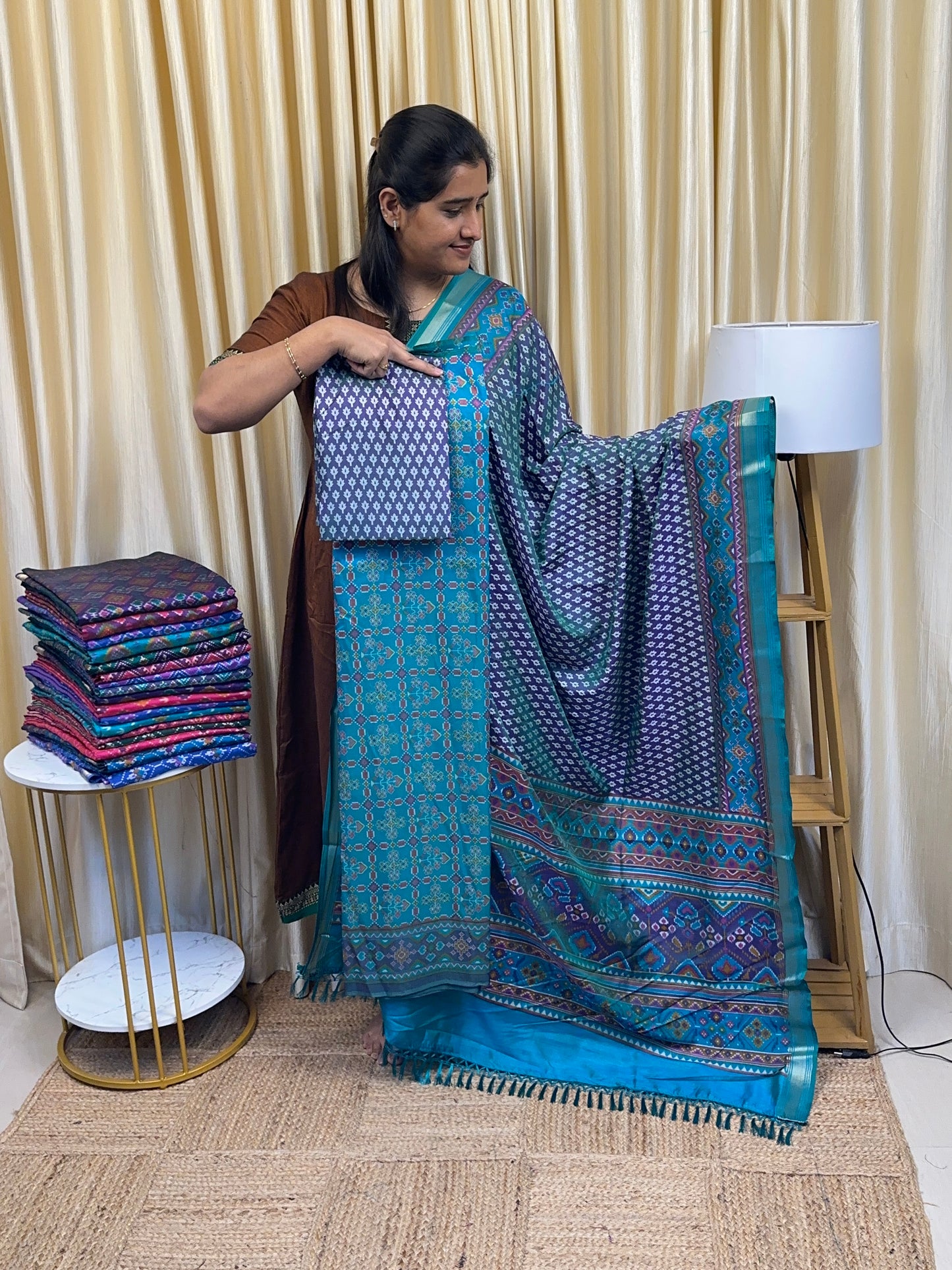 Patola 3 piece set [Silk by cotton]GF1