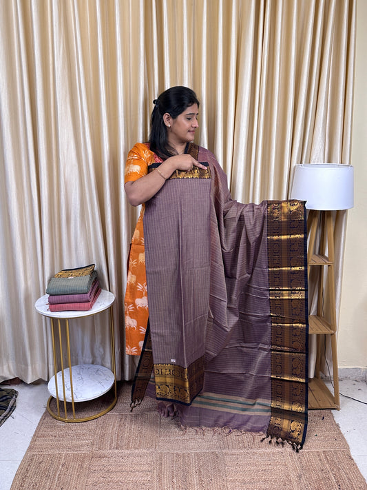 Narayanpet  dress material (4.5m top) - STRIPES3