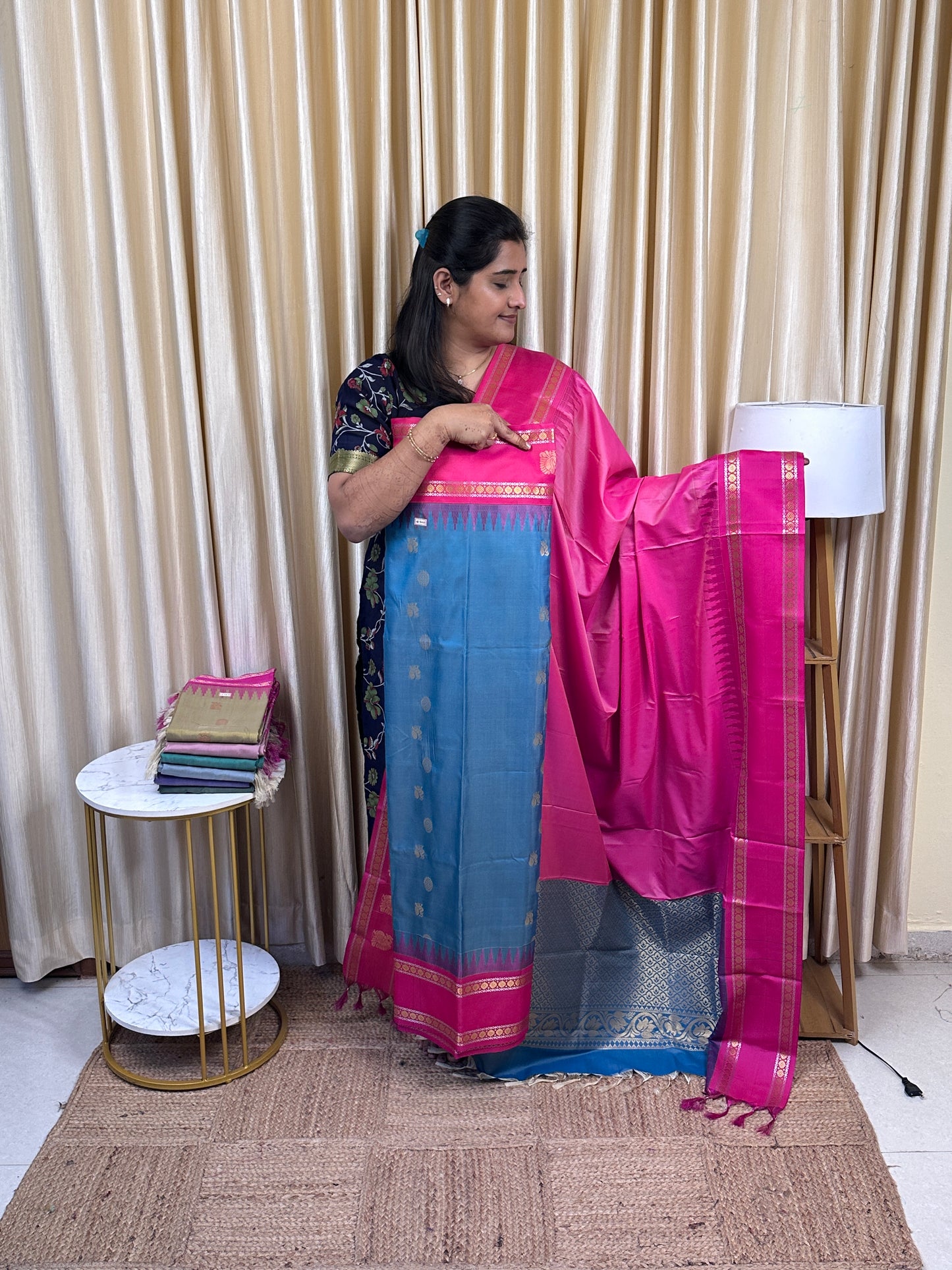 Semi Gadwal  soft silk 2 piece set-GWS30