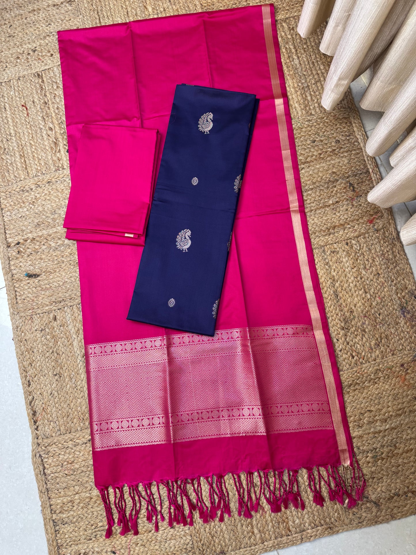 Premium semi soft silk 3 piece set -psc53