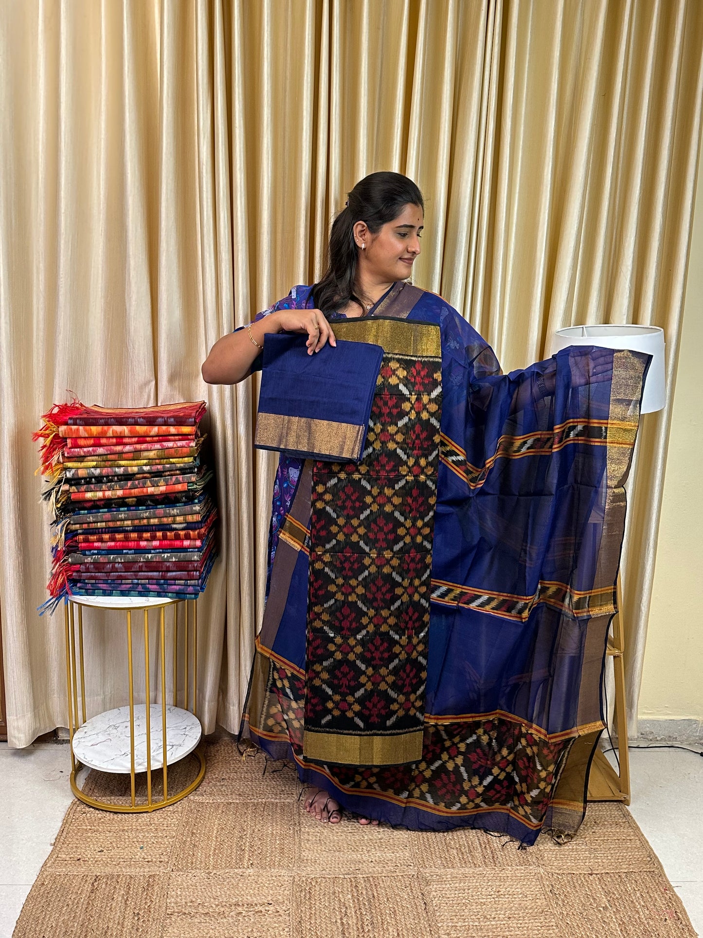 Handloom Pochampalli Sico 3 piece set -KHP 20