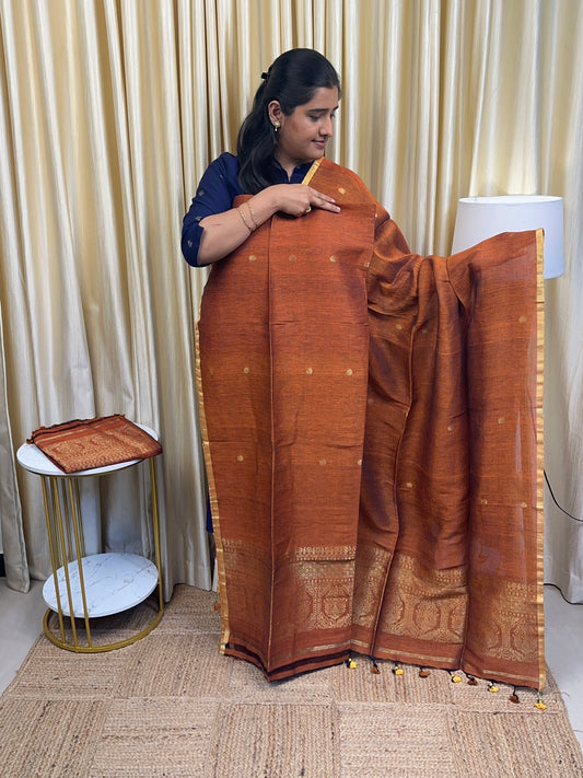 Linen banarasi Jamdhani [handwork]-10