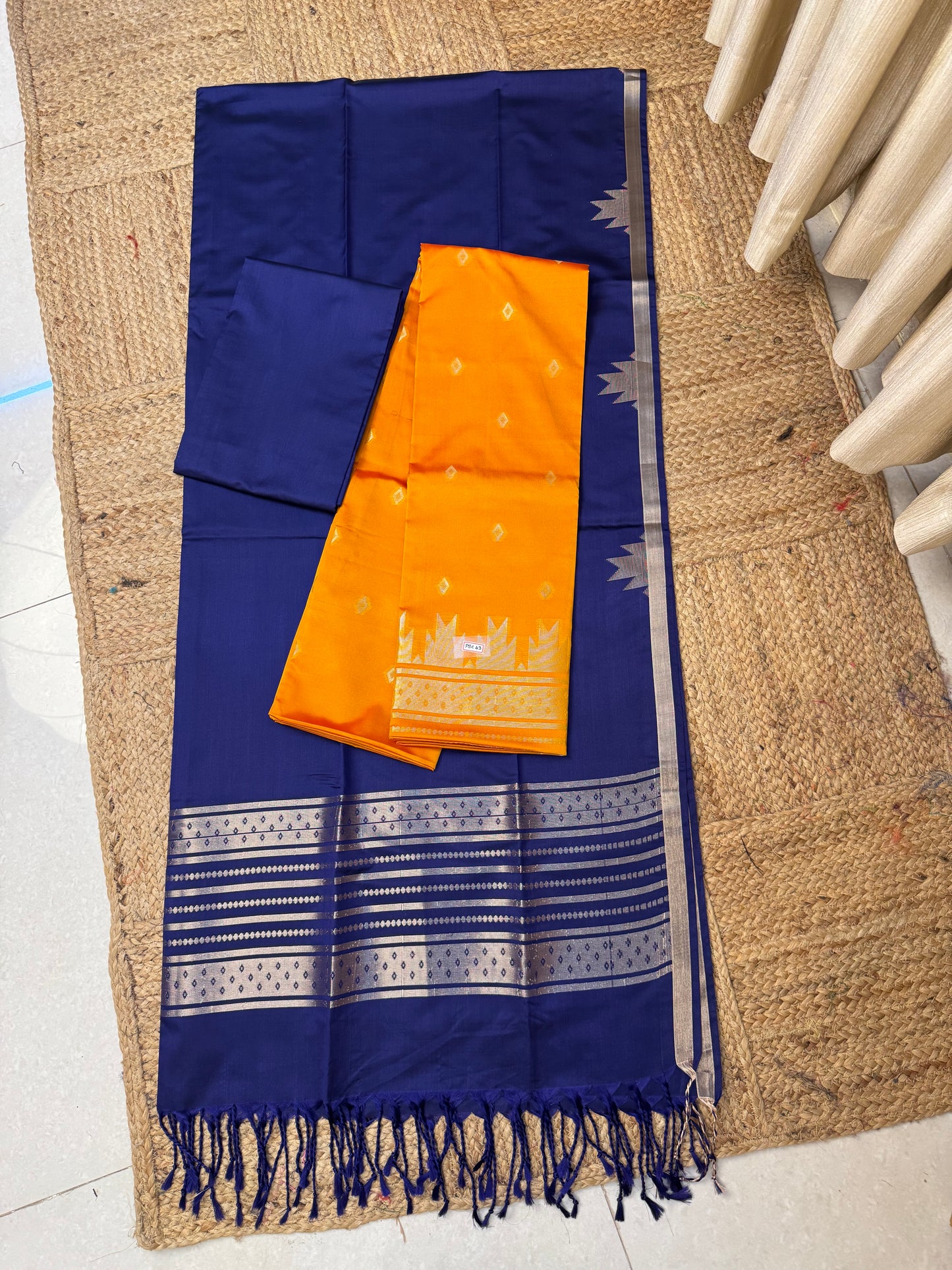 Premium semi soft silk 3 piece set -psc43