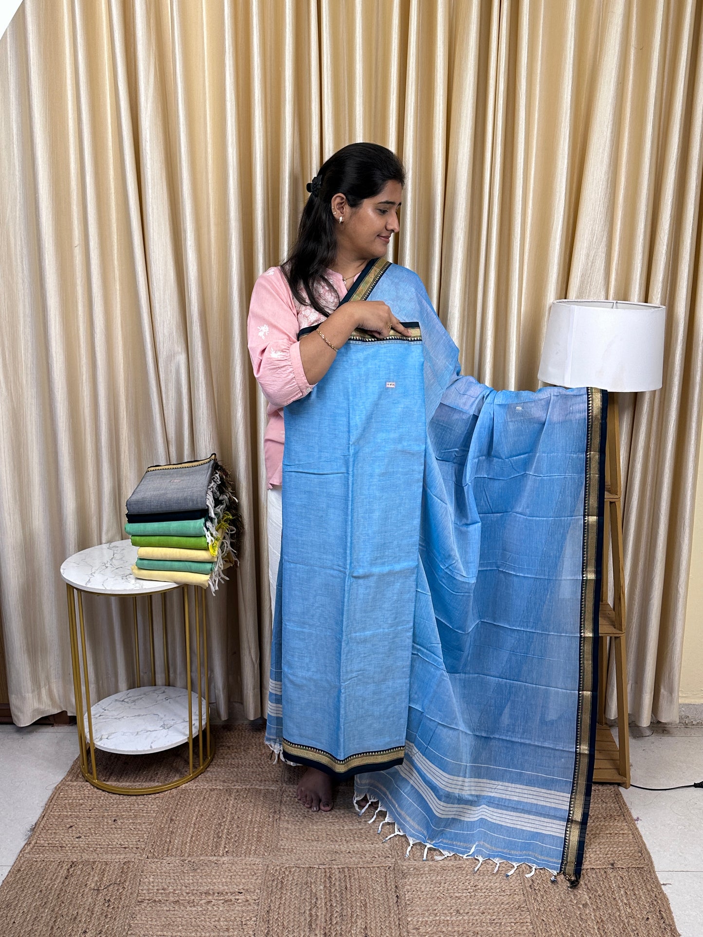 Narayanpet  checks Mercerised cotton (4.5 m Top)-NILA61