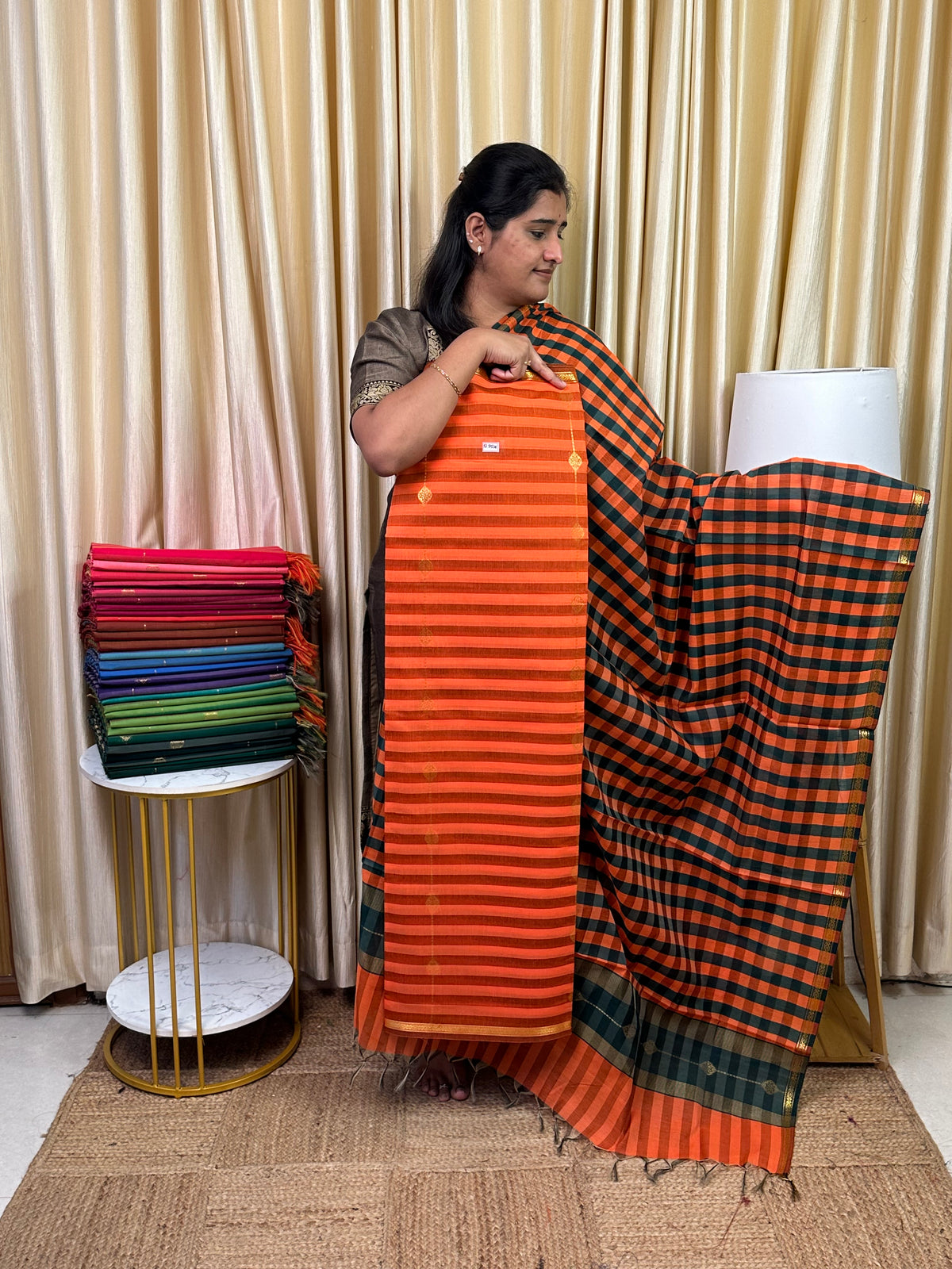 Maheswari checks 2 piece set-MDS13