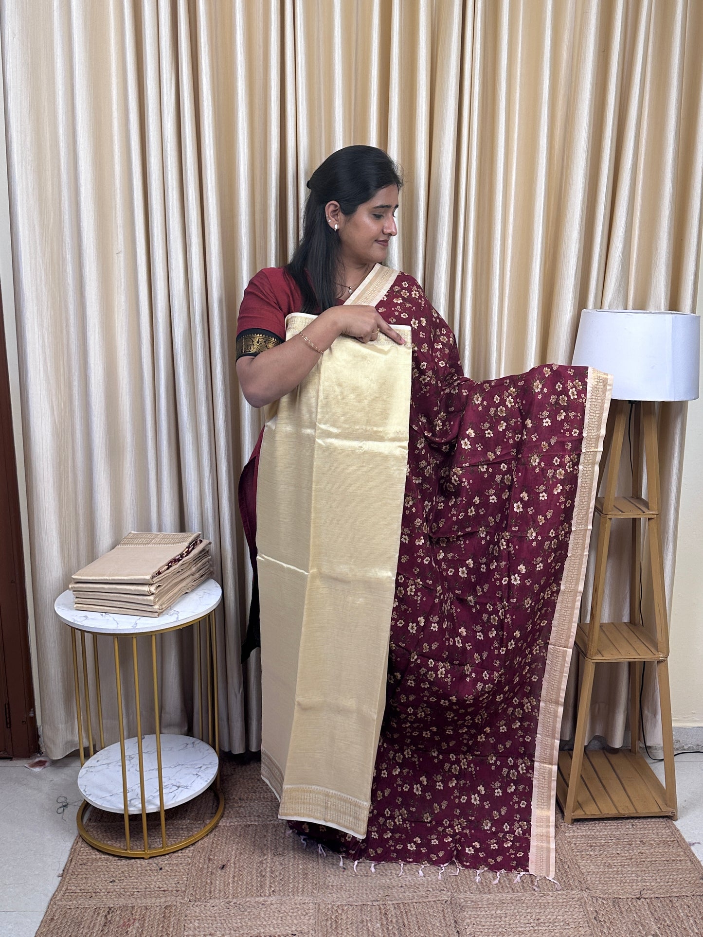Onam special Mangalgiri pattu 2 piece set -Varnika 12