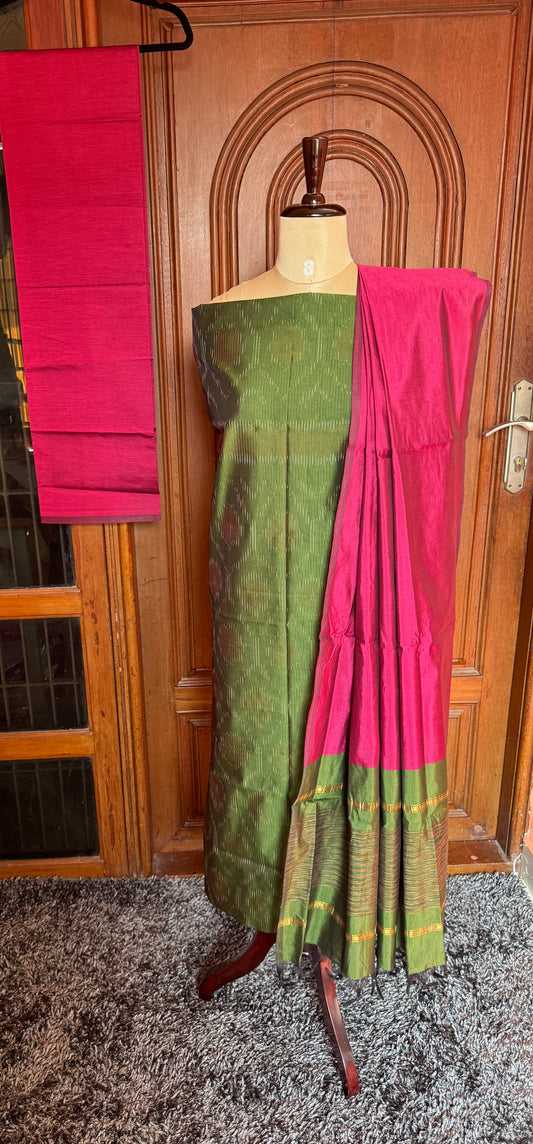 Full weave ikat Pochampally sico dress material FWS-24