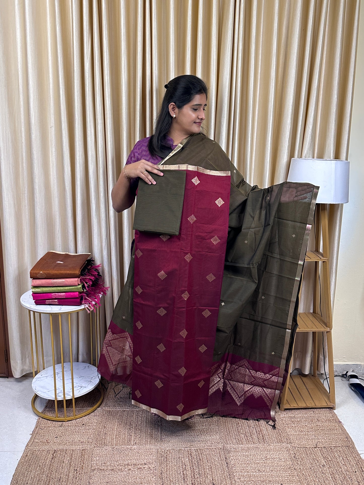 Kora silk cotton 3 piece set -KSC15