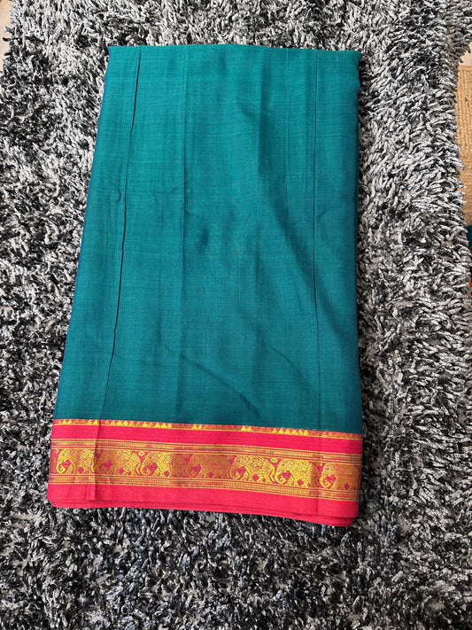 Narayanpet Mayil border  fabric 1 meter cut  - 2