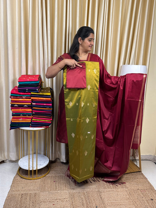 Premium semi soft silk 3 piece set -psc8