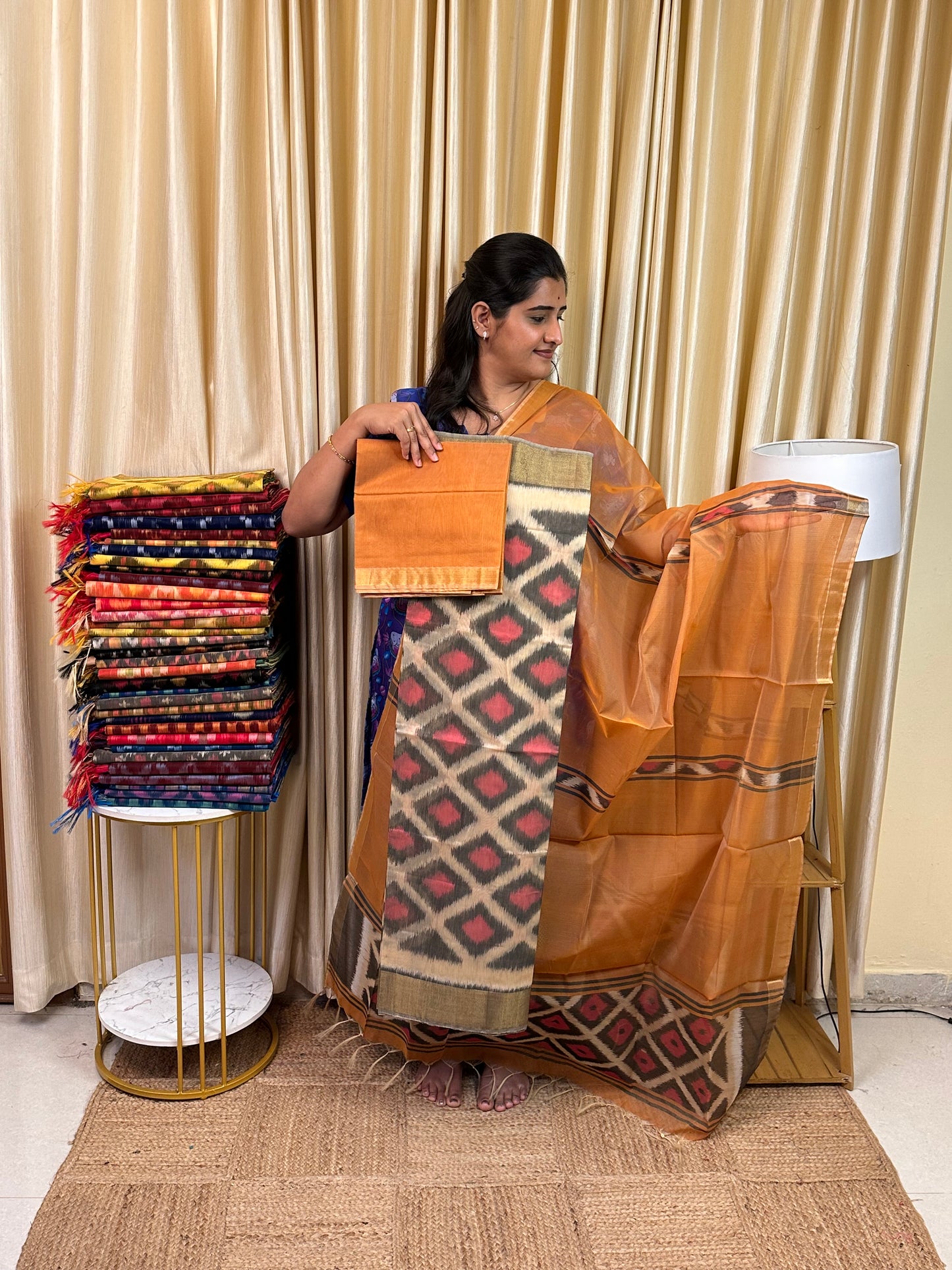 Handloom Pochampalli Sico 3 piece set -KHP 11