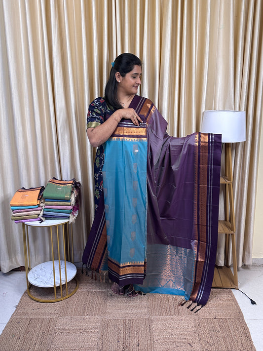 Semi Gadwal  soft silk 2 piece set-GWS22