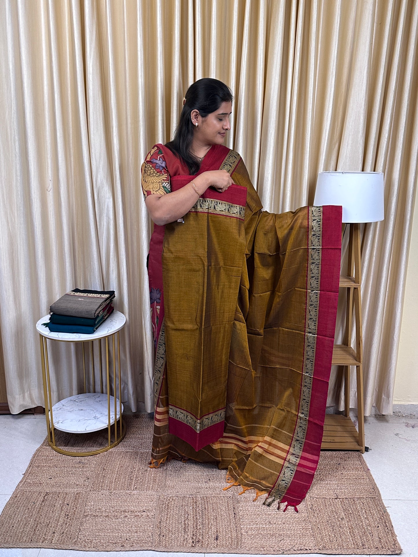 Narayanpet Mercerised cotton (4.5 m Top)-EB5
