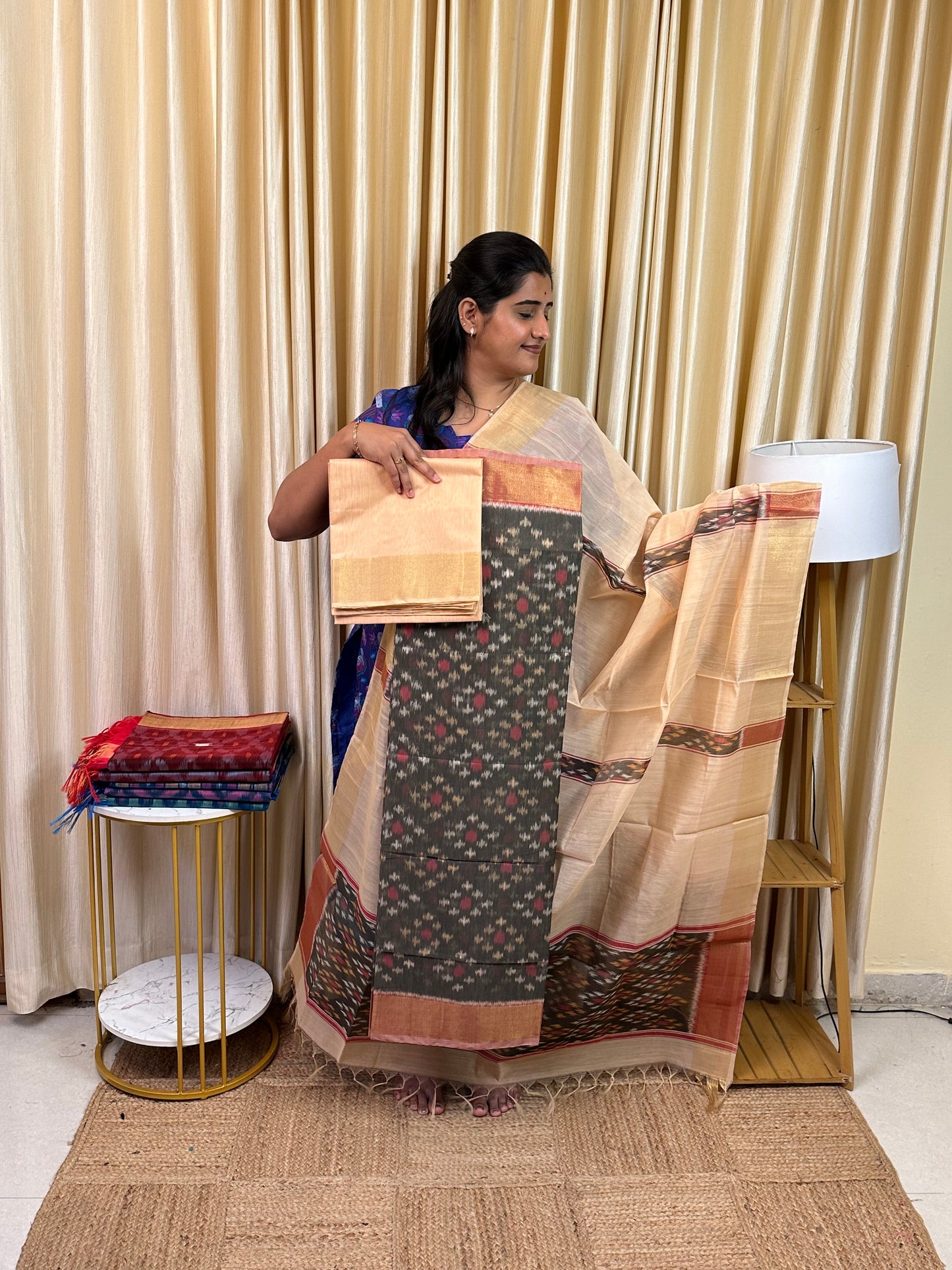 Handloom Pochampalli Sico 3 piece set -KHP 39