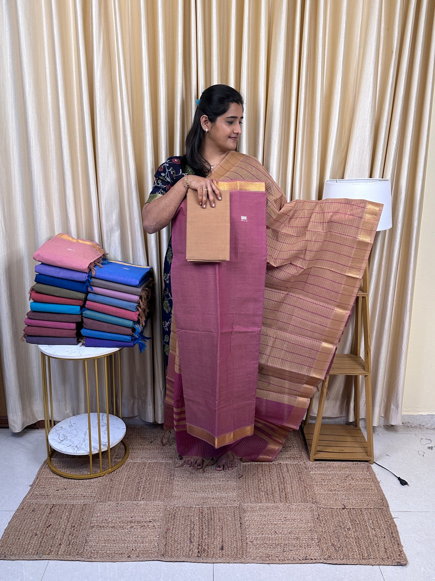 Premium Mangalgiri cotton 3 piece set - PMC21