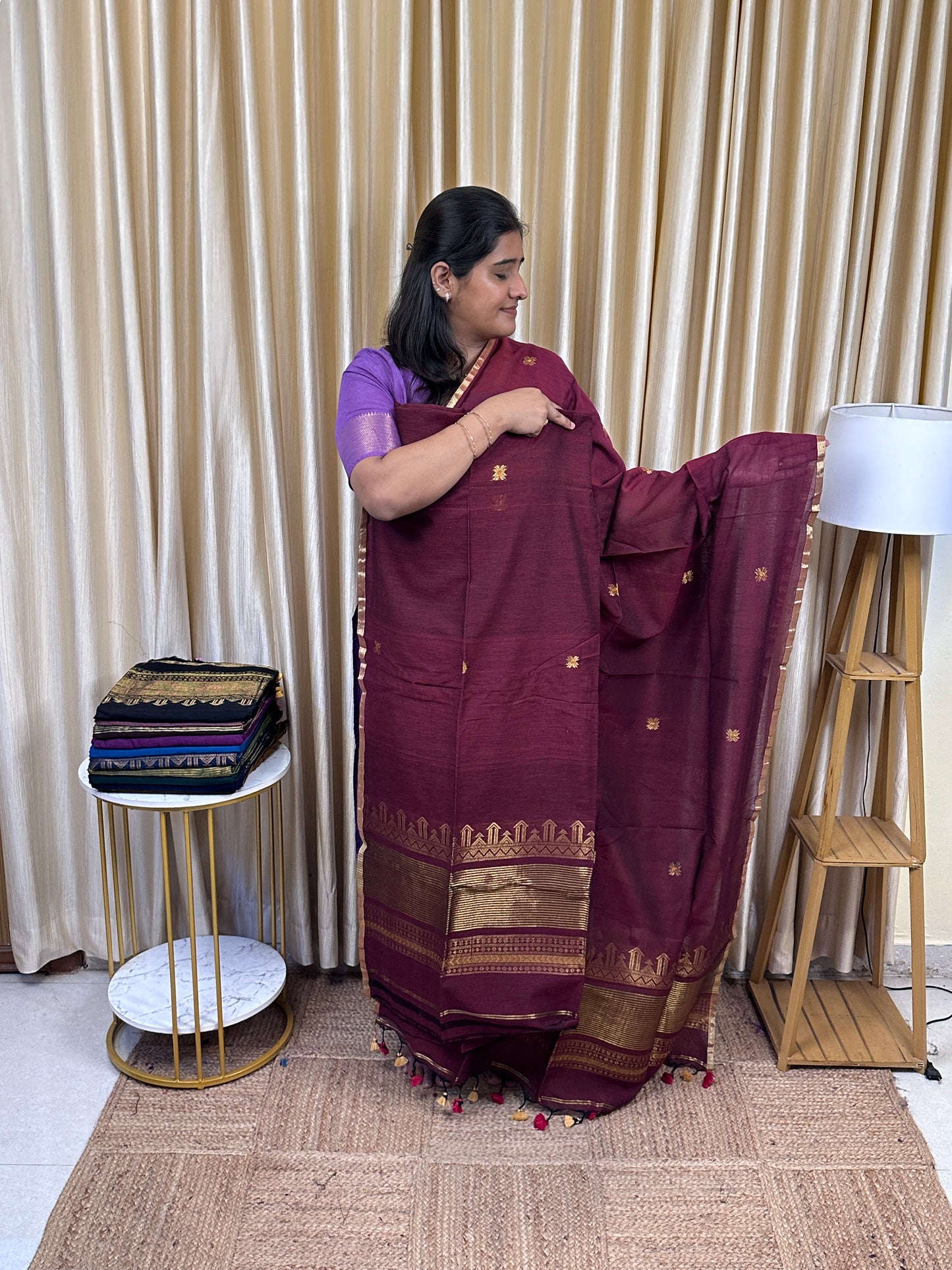 SWARA - Banarasi Jamdhani cotton by silk -12