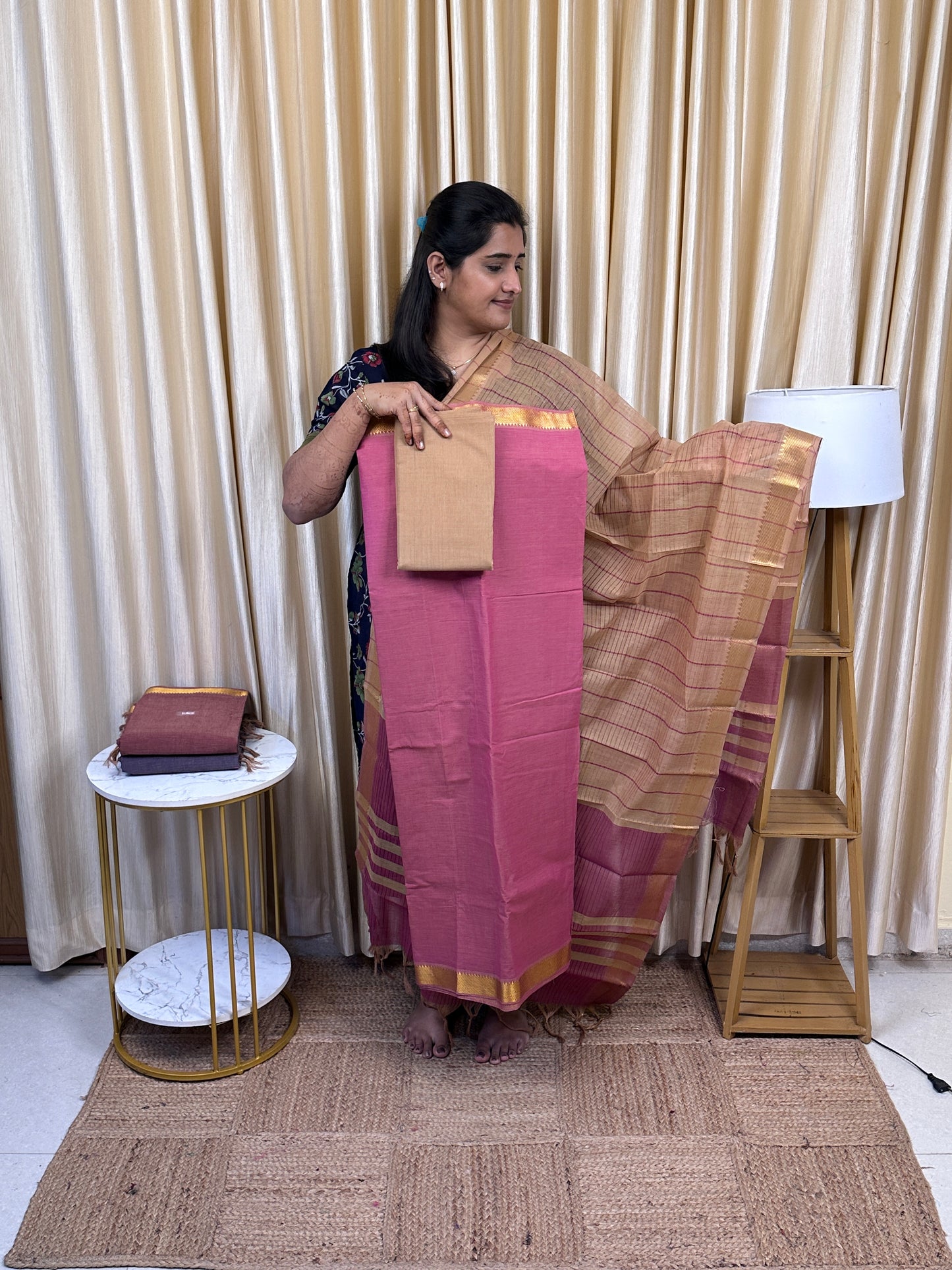 Premium Mangalgiri cotton 3 piece set - PMC38