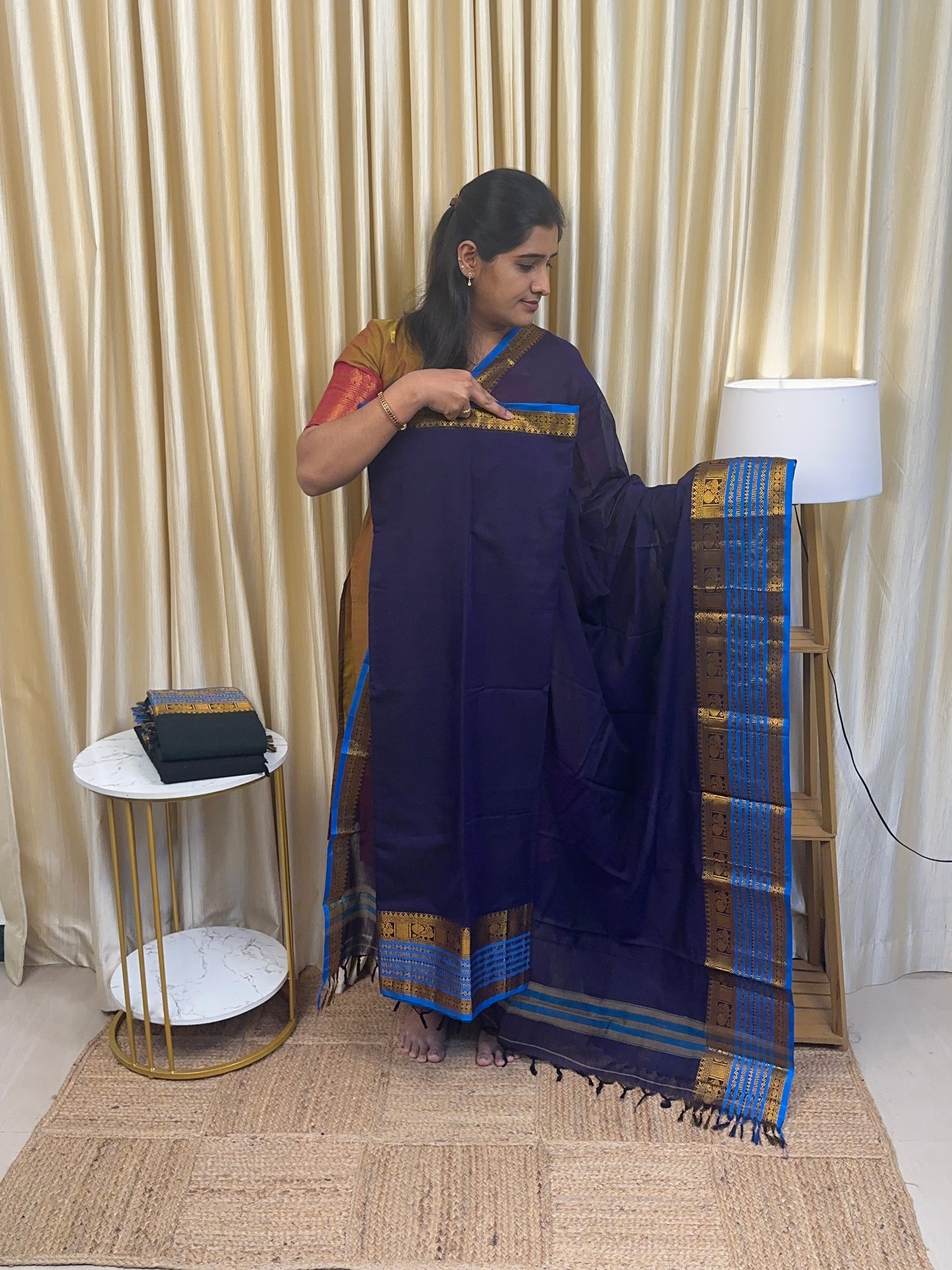 Royal border Narayanapet dark blue