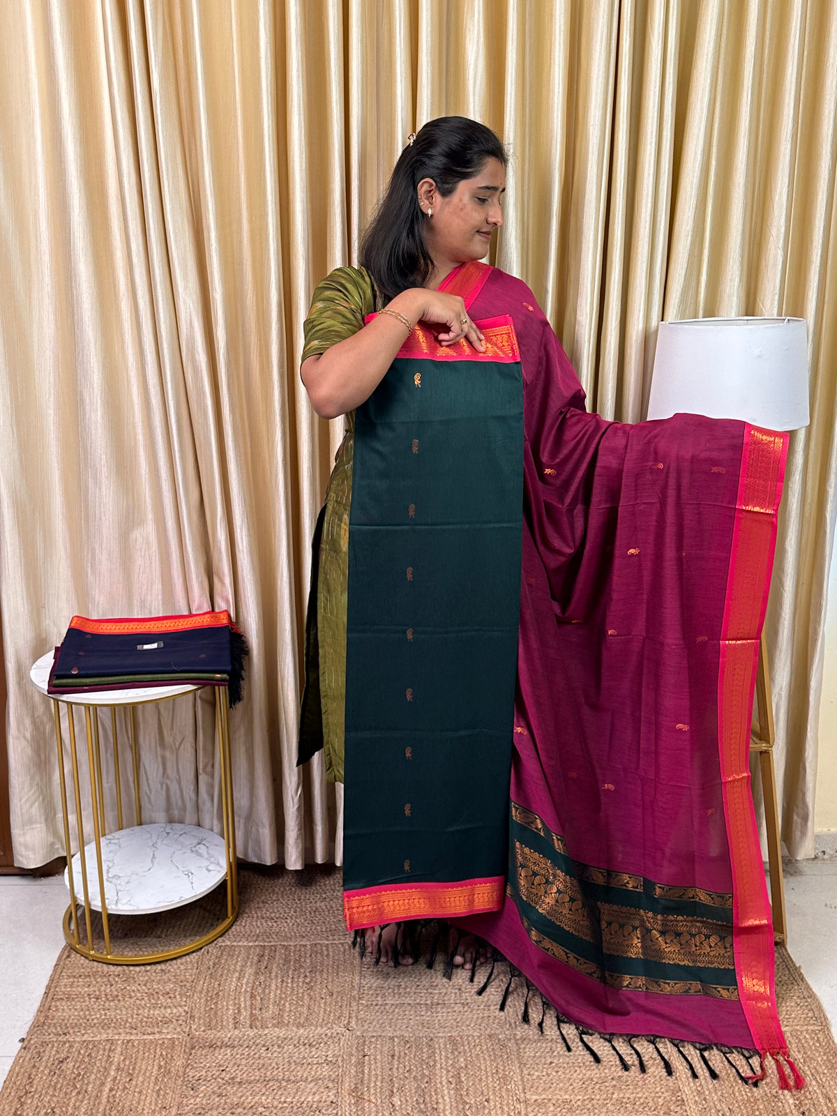 Kalyani special butta silk cotton 2 piece set - swara13