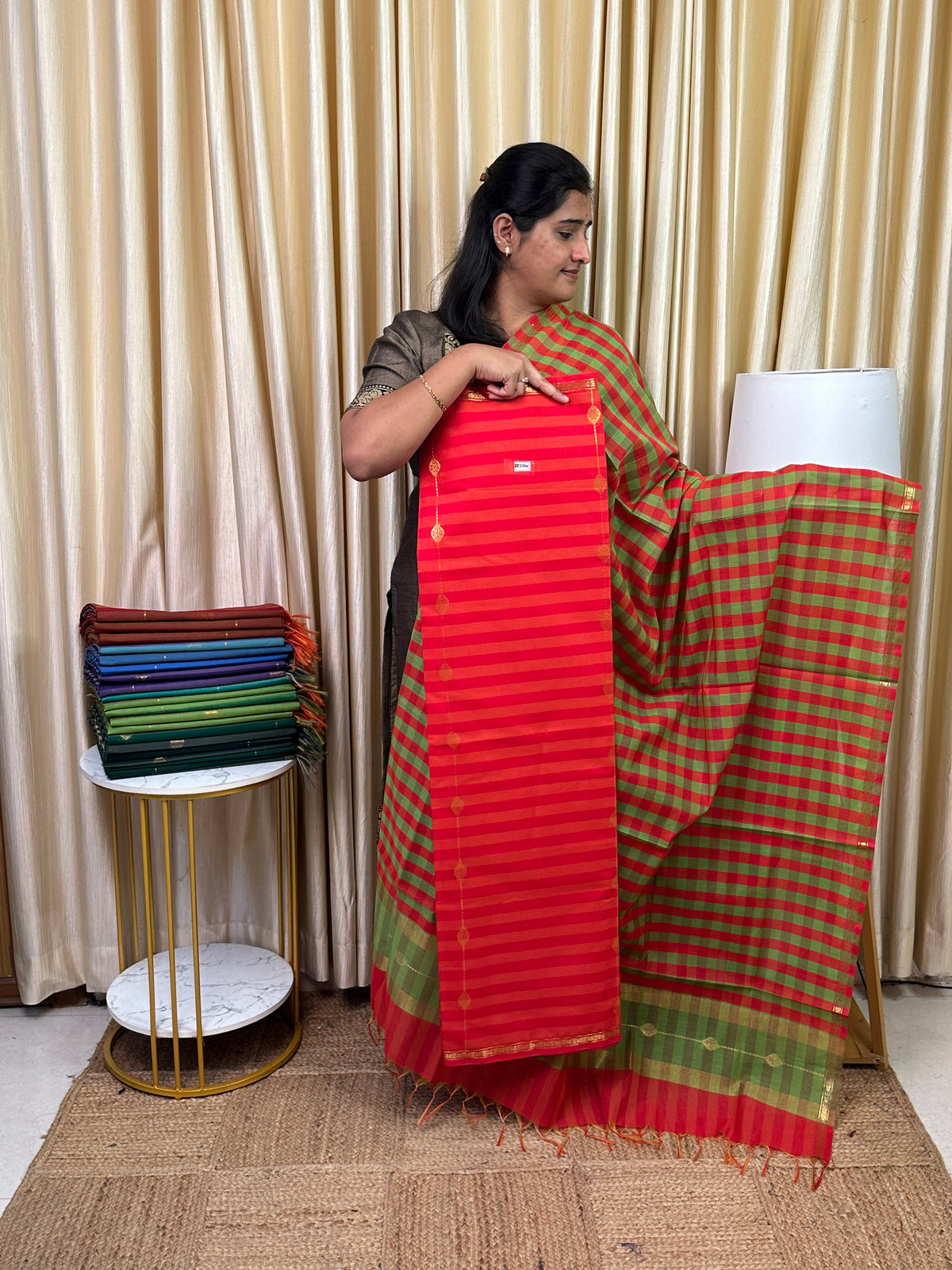 Maheswari checks 2 piece set-MDS22