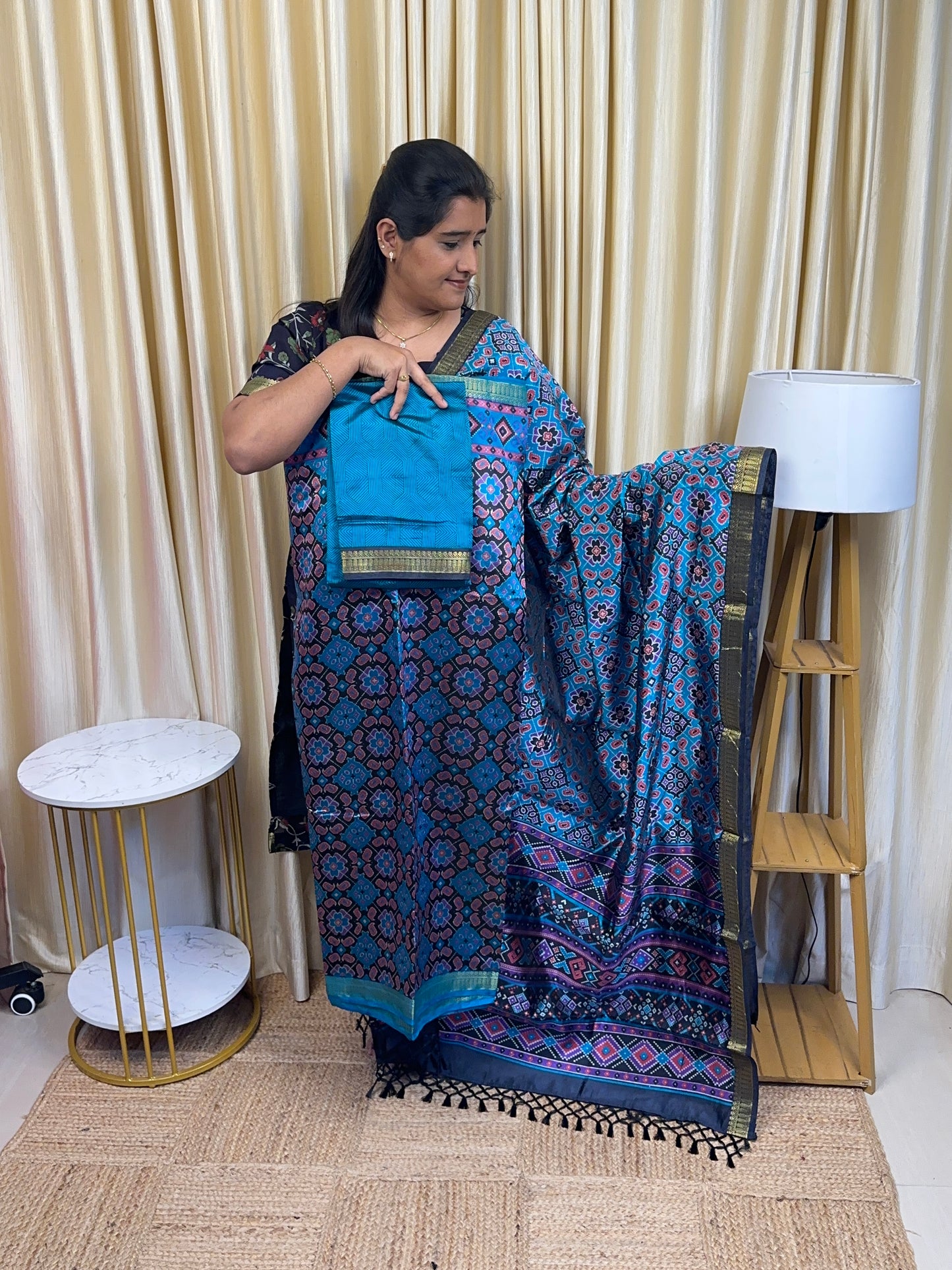Patola semi silk 3 piece set - BLB 1