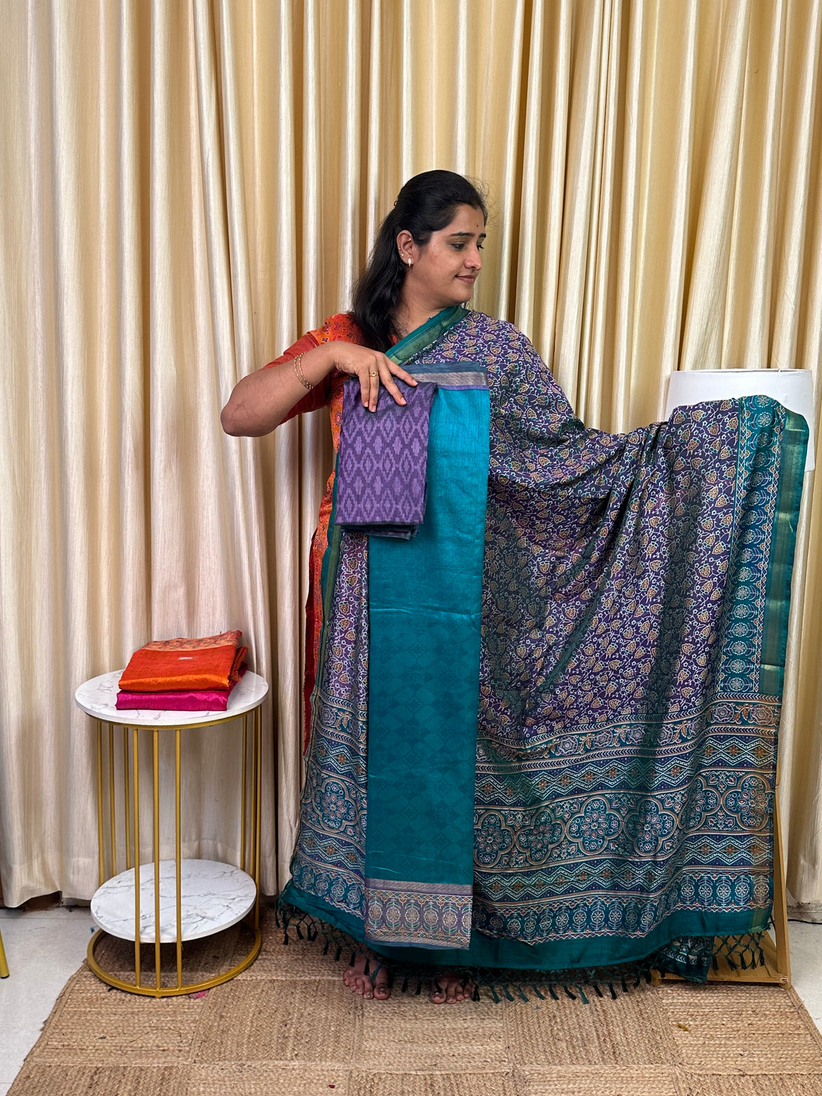 Patola semi silk 3 piece set - SP68