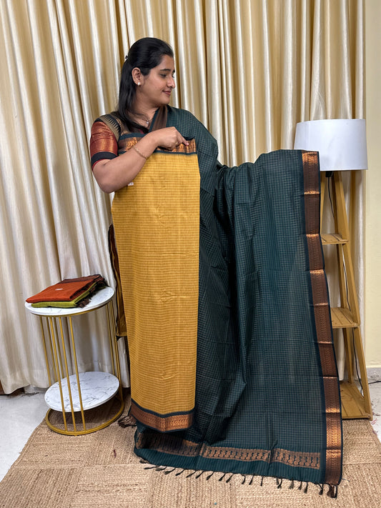 Kalyani checks silk by cotton 2 piece set - 32