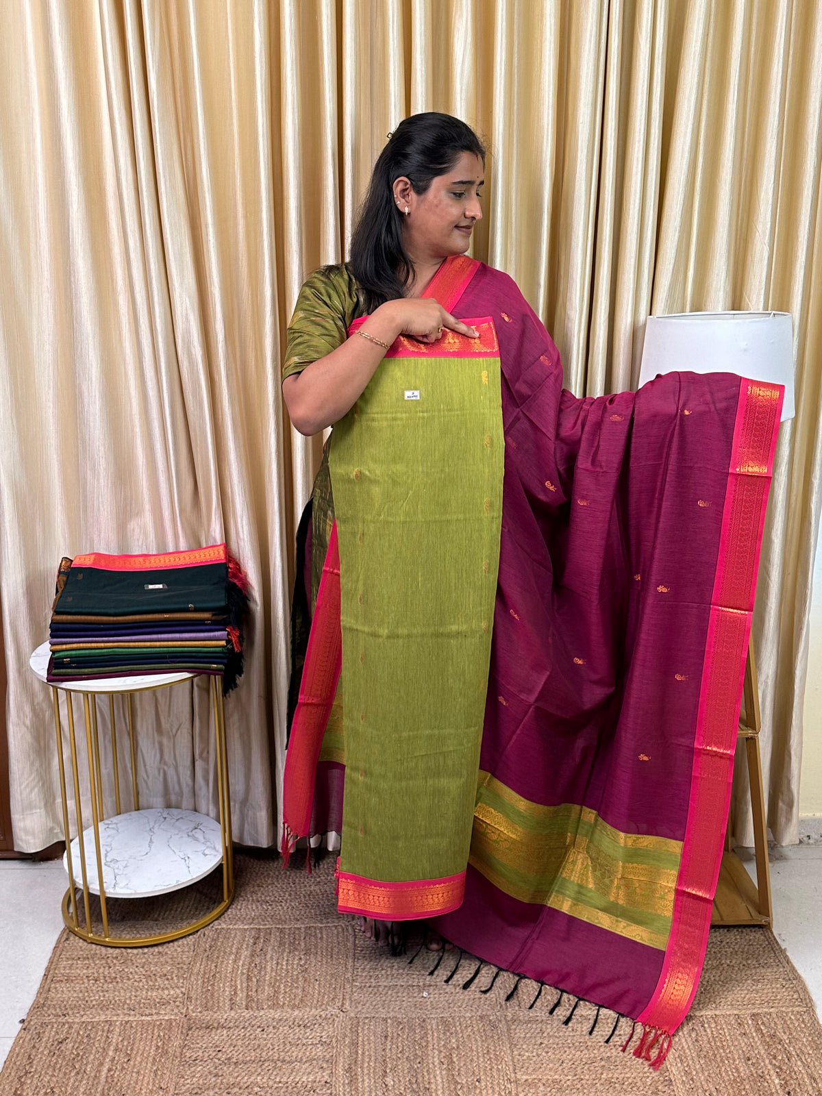 Kalyani special butta silk cotton 2 piece set - swara5