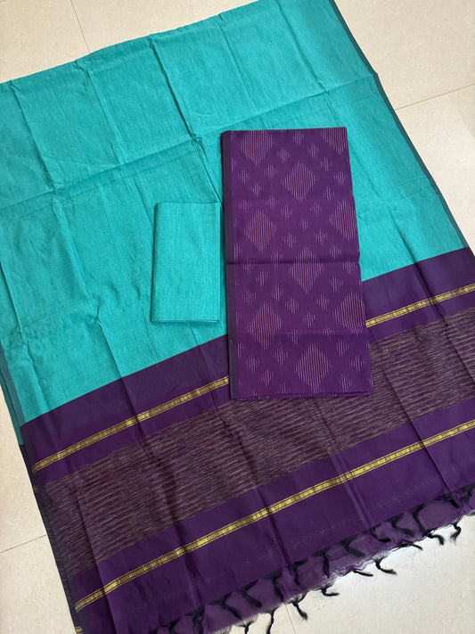 Full weave ikat Pochampally sico dress material FWS-12
