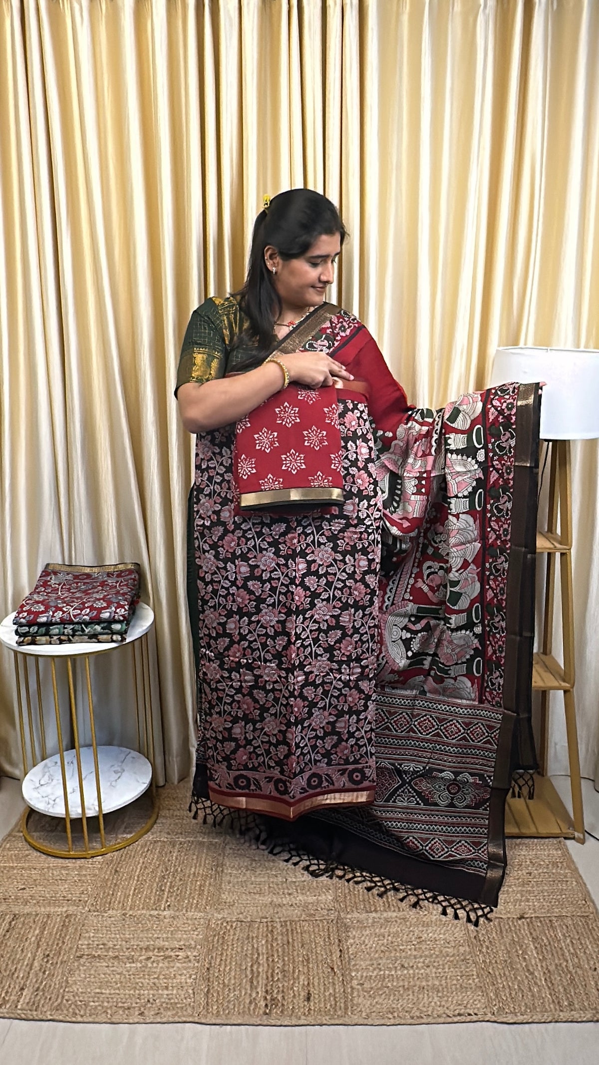 Maheswari silk 3 piece set- Mahi 10