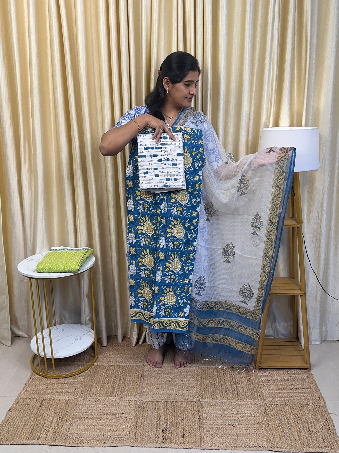 Jaipur cotton Salwar suit with Kota duppata-16