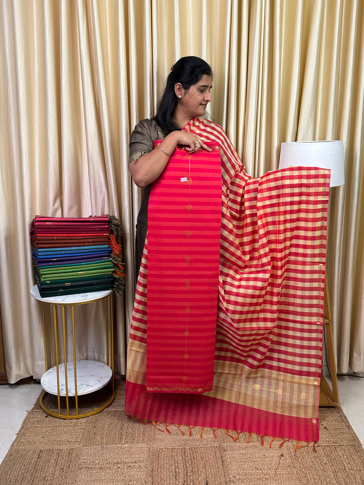 Maheswari checks 2 piece set-MDS16