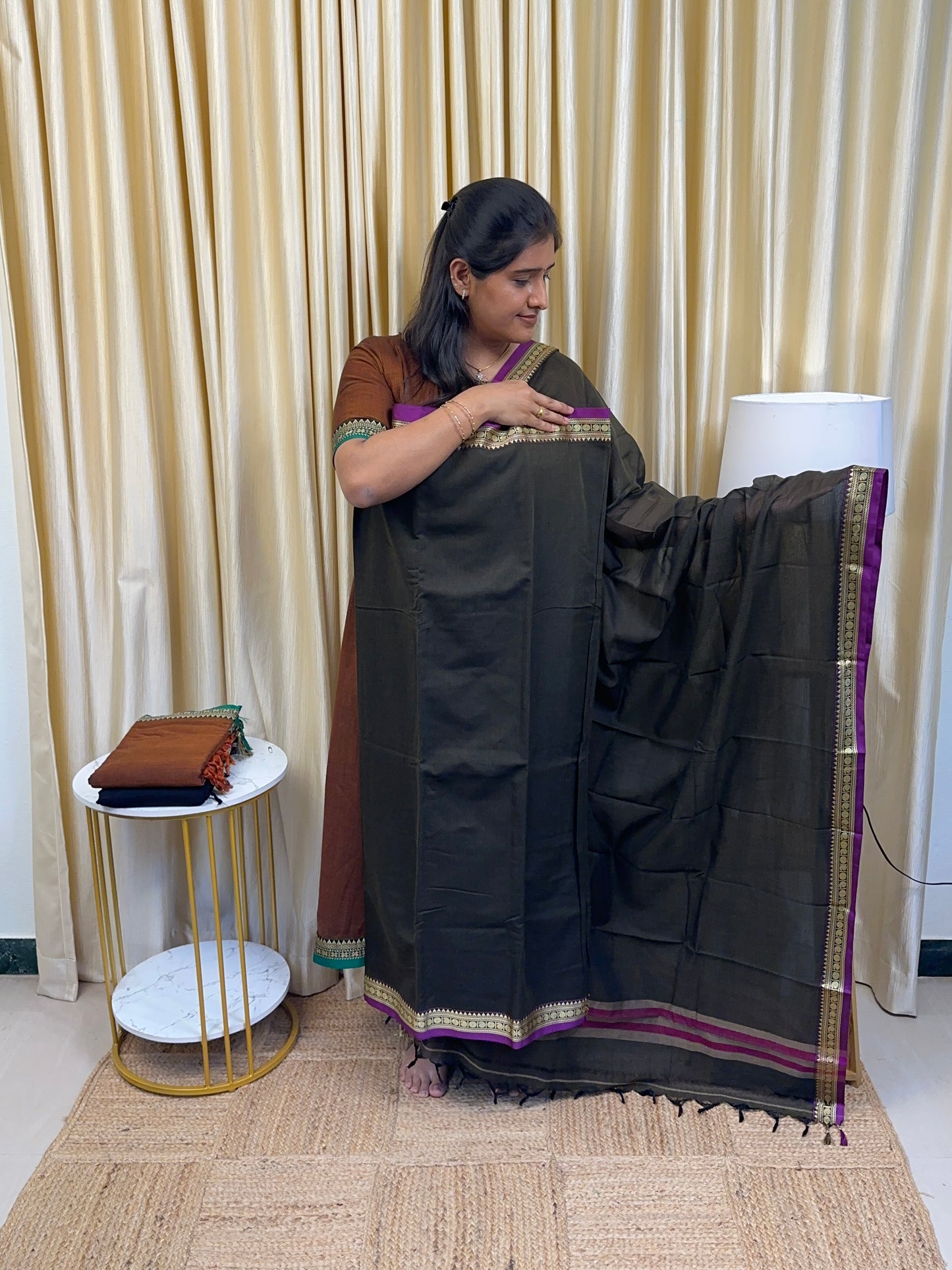 Hunter green and violet Narayanapet