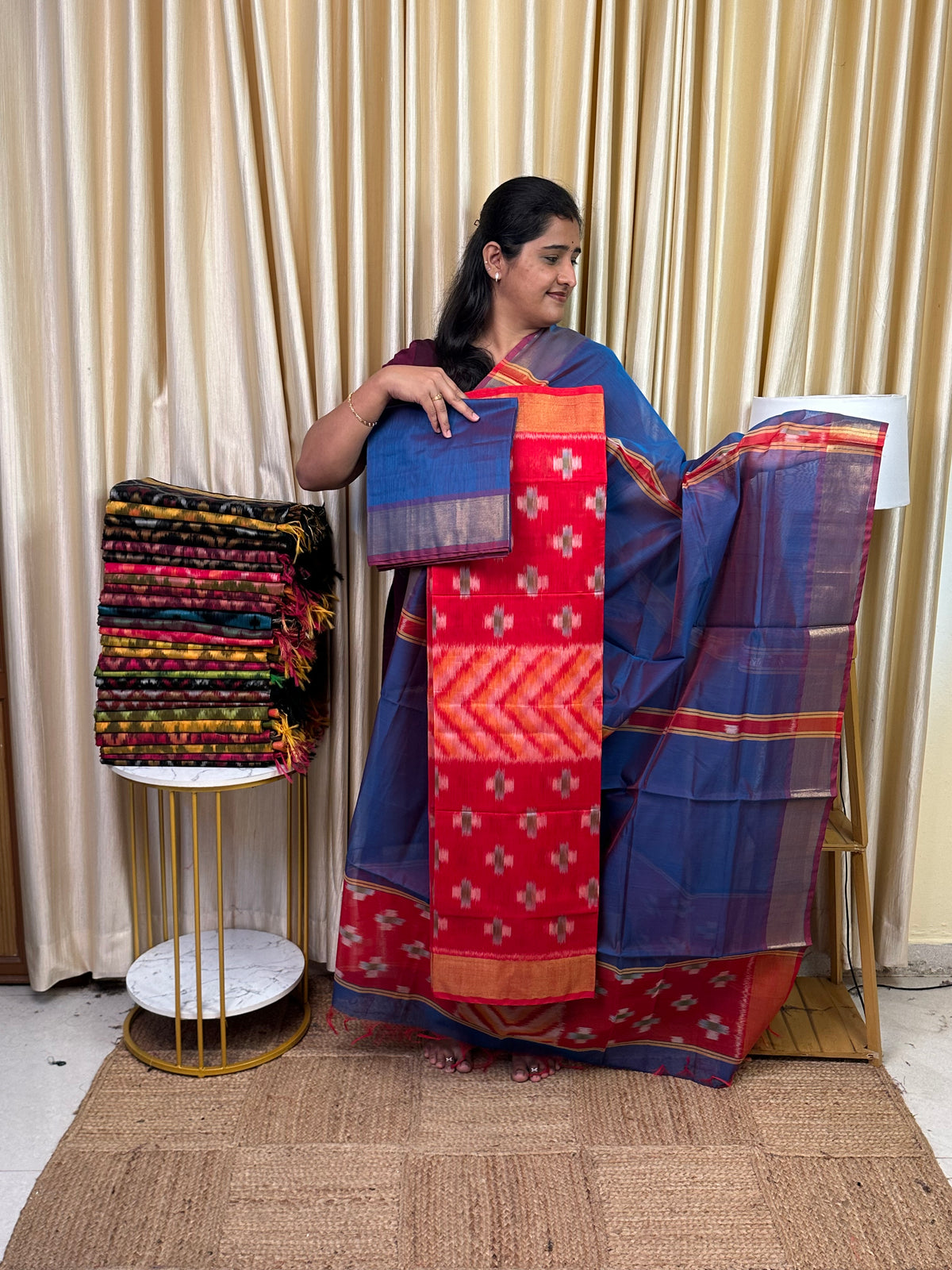 Handloom Pochampalli Sico 3 piece set -KHP 107
