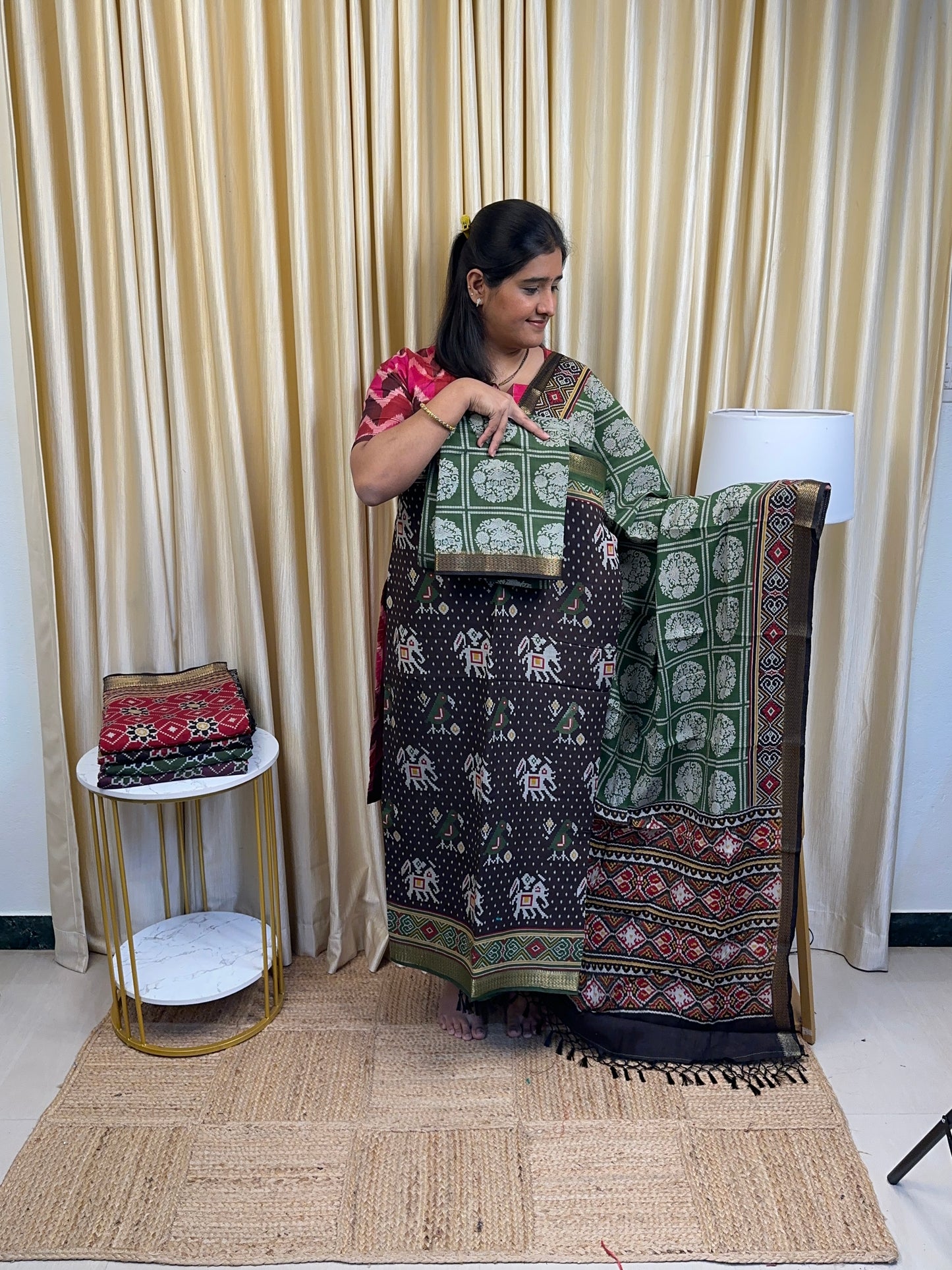 Maheswari silk 3 piece set- mahi 3