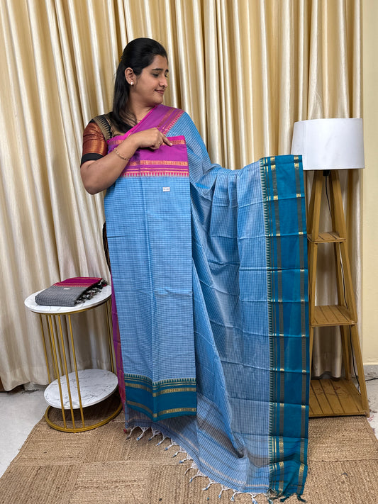 Narayanpet  checks Mercerised cotton (4.5 m Top)-GJCH3