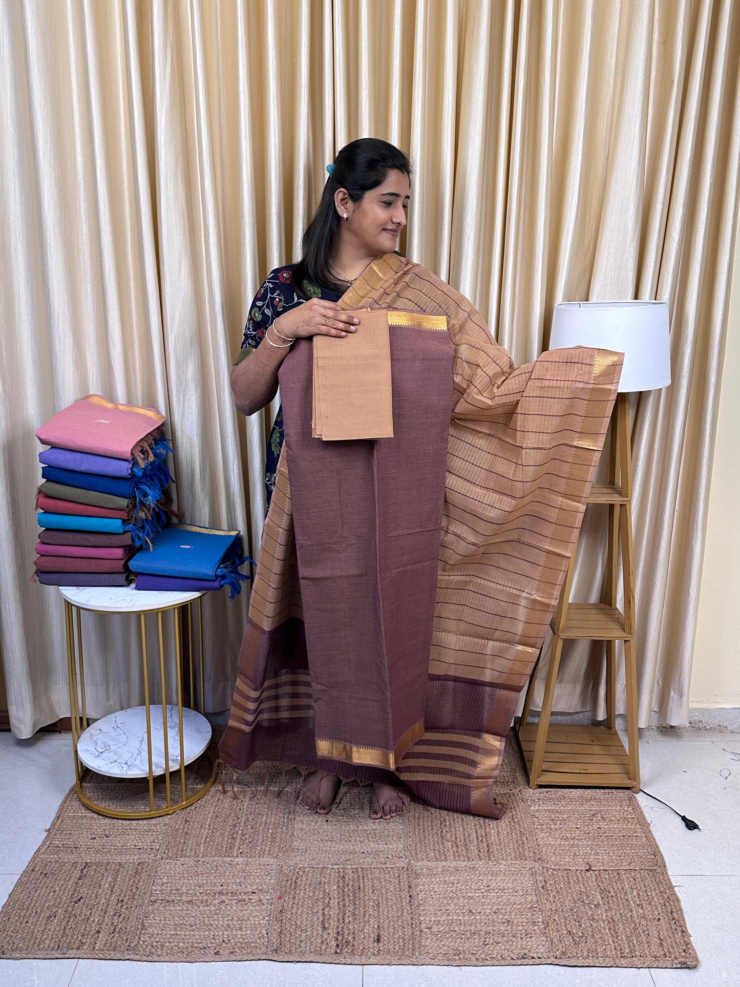 Premium Mangalgiri cotton 3 piece set - PMC28