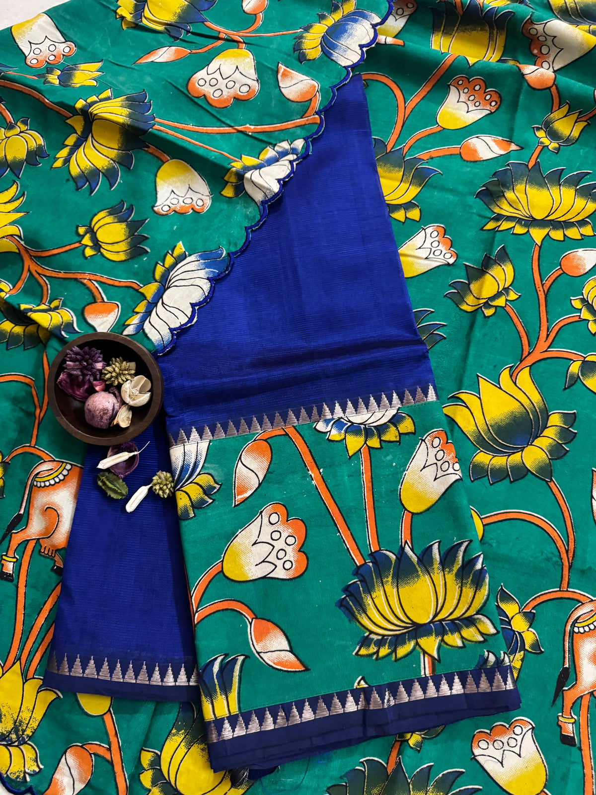 Gap border kalamkari 2 piece set - GAP14