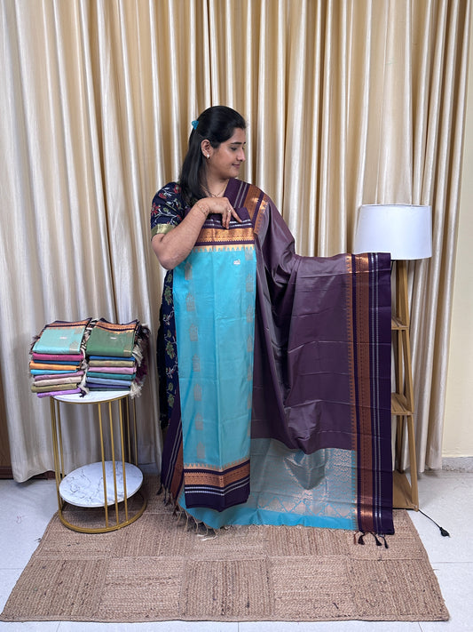 Semi Gadwal  soft silk 2 piece set-GWS19