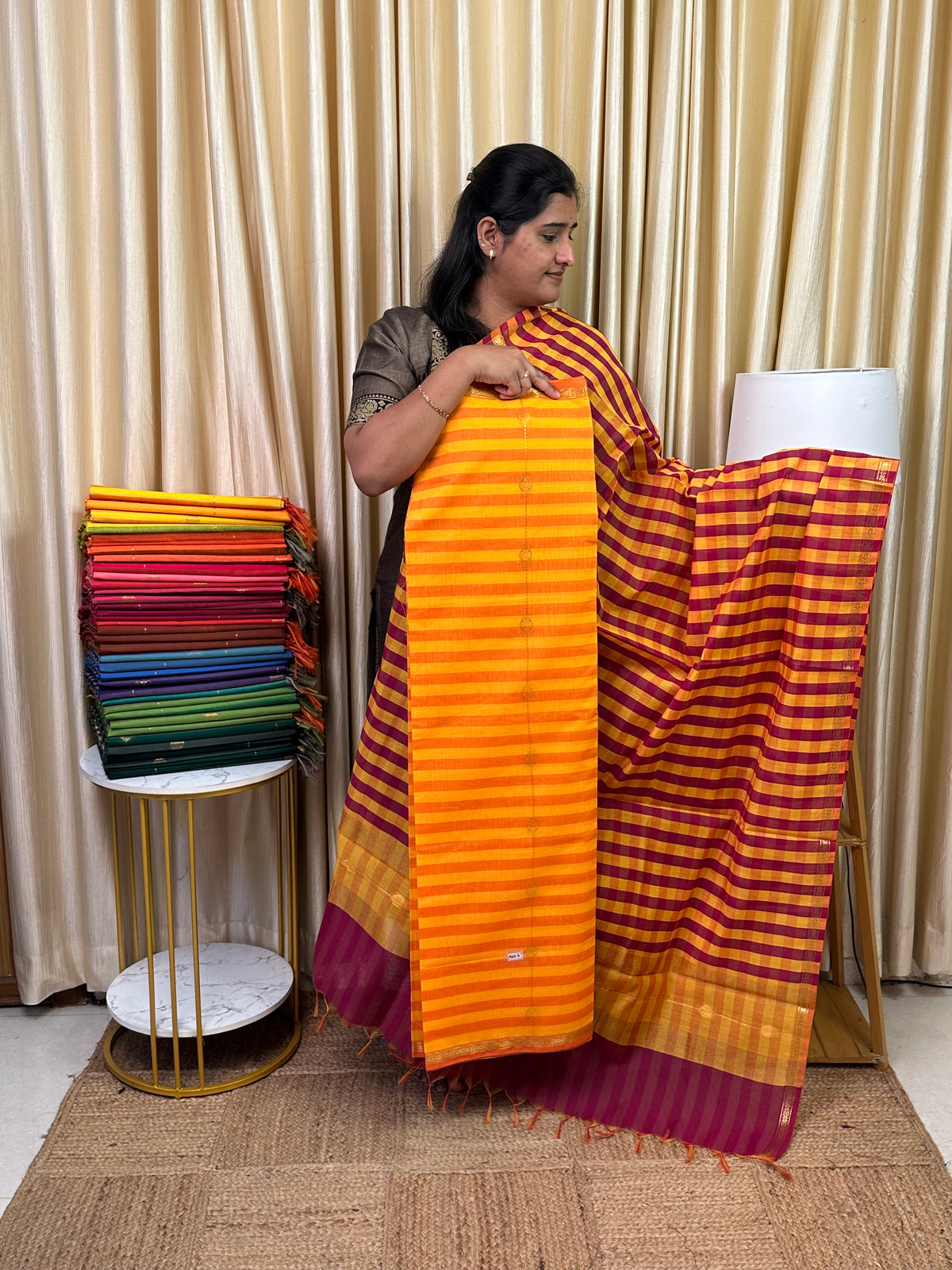 Maheswari checks 2 piece set-MDS6