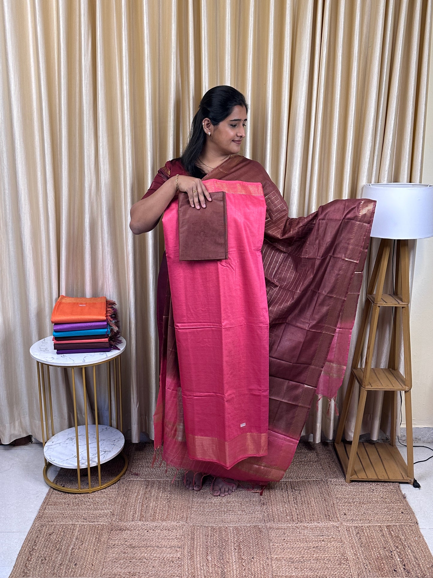 Mangalagiri silk cotton 3 piece set TMG-19