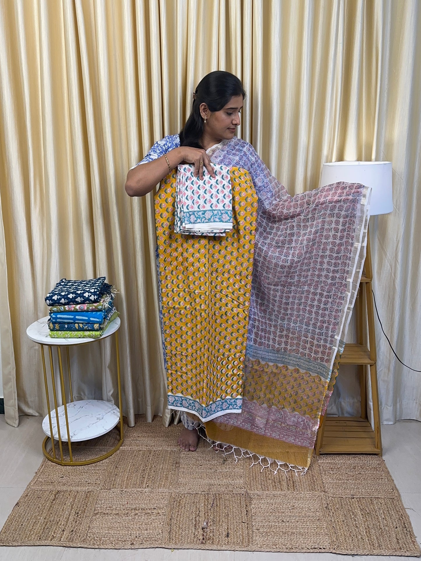 Jaipur cotton Salwar suit with Kota duppata-12