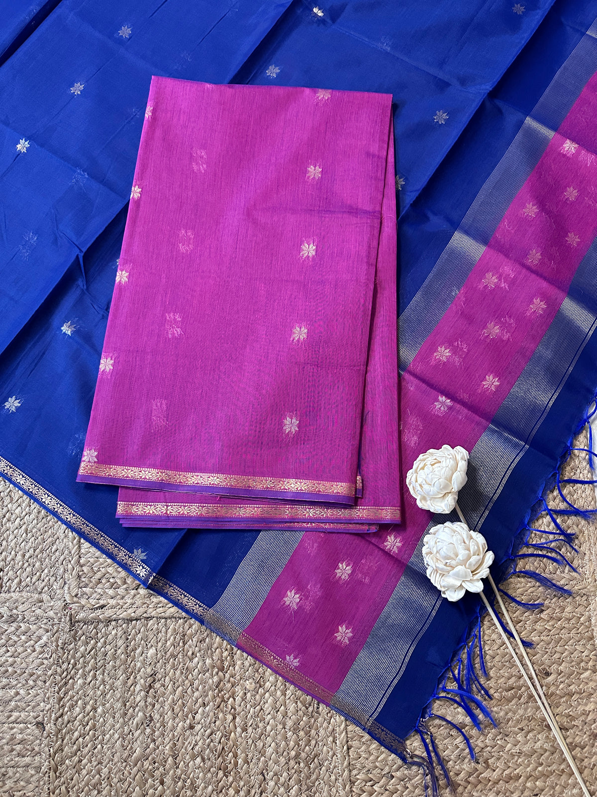 Maheswari silk cotton 2 piece set-ROJA23