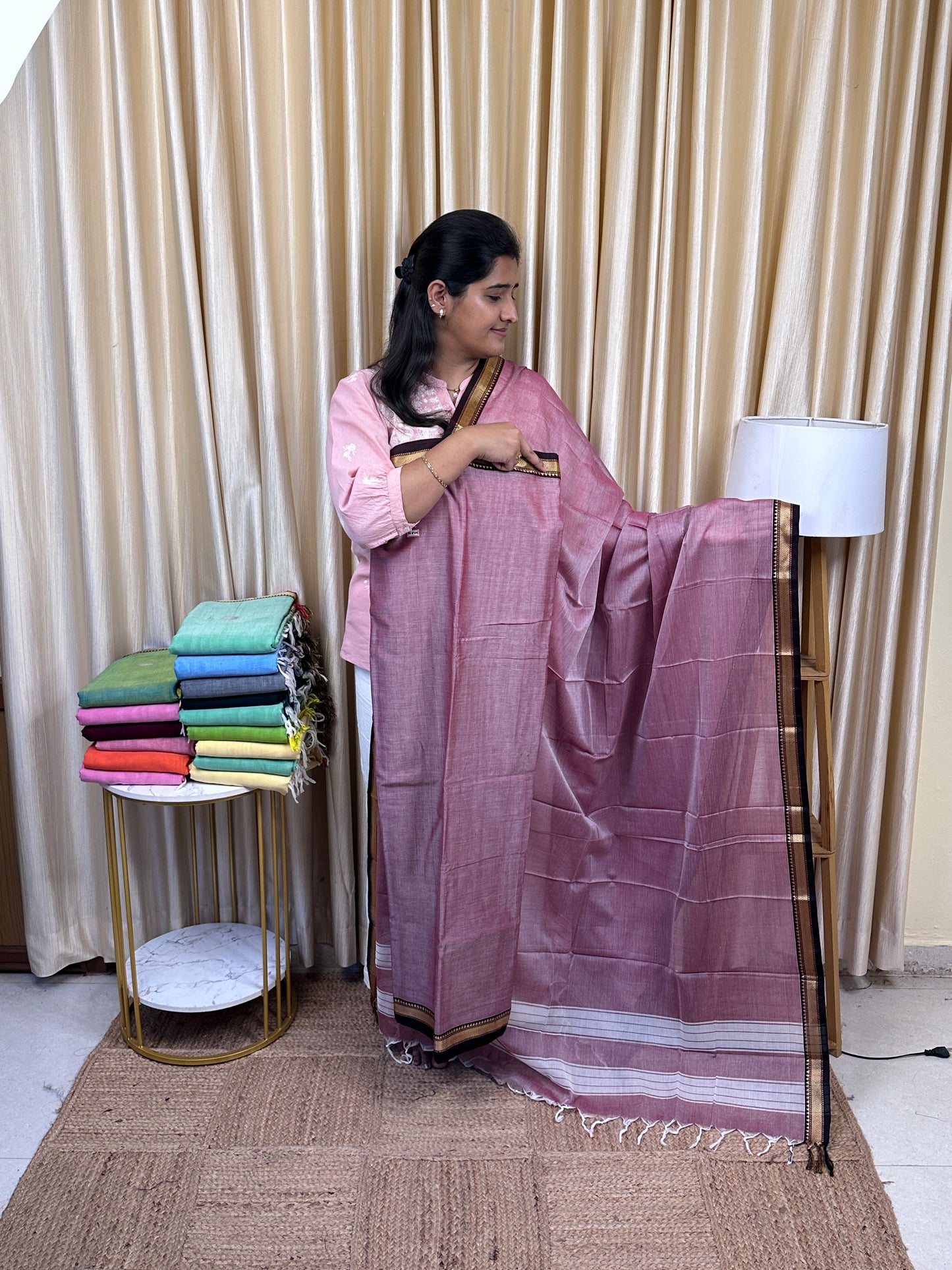 Narayanpet  checks Mercerised cotton (4.5 m Top)-NILA53