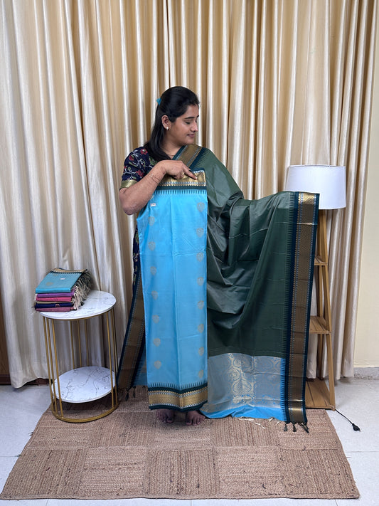 Semi Gadwal  soft silk 2 piece set-GWS12